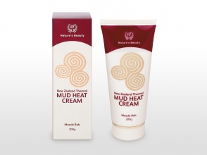 Nature’s Beauty thermal mud heat cream packaging